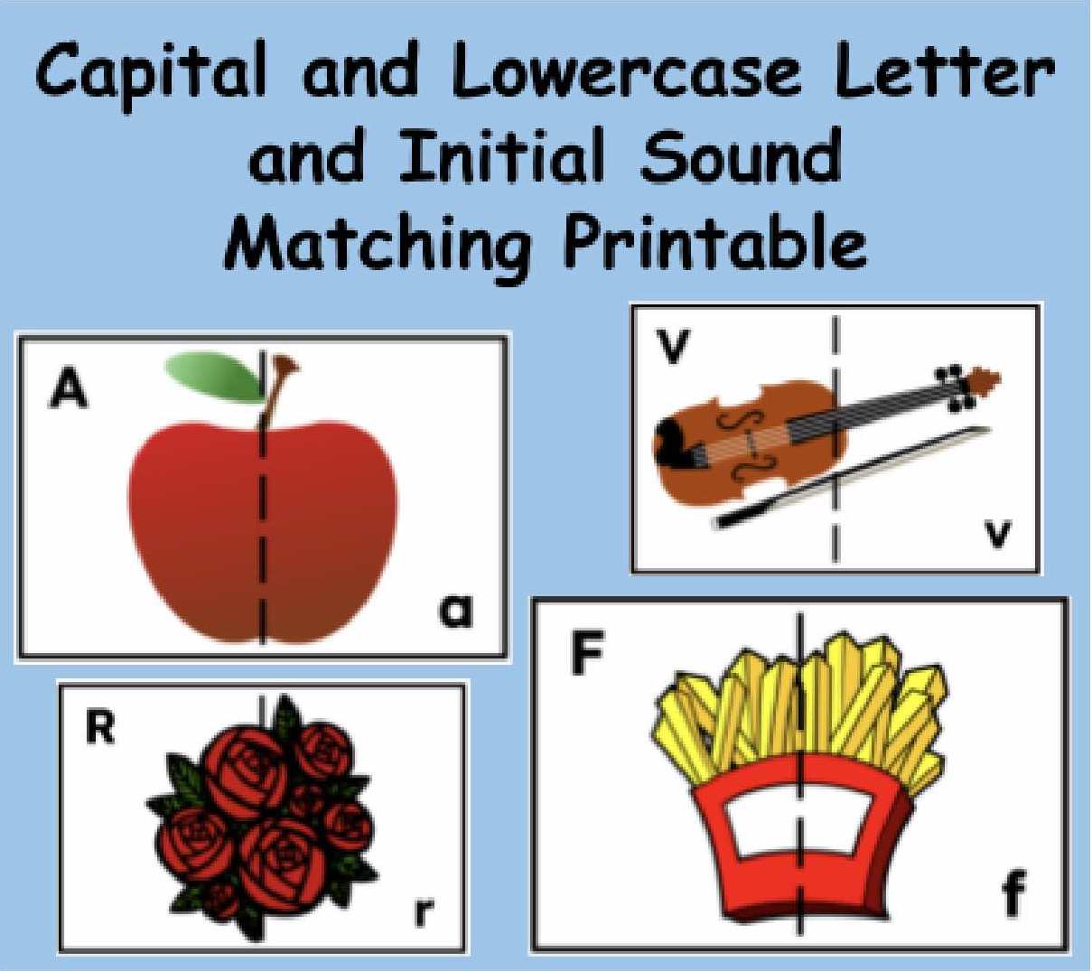 Pictures of Matching Capital and Lowercase Letters